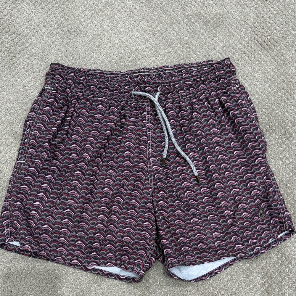 Men's Athletic Shorts - Black and Pink Pattern